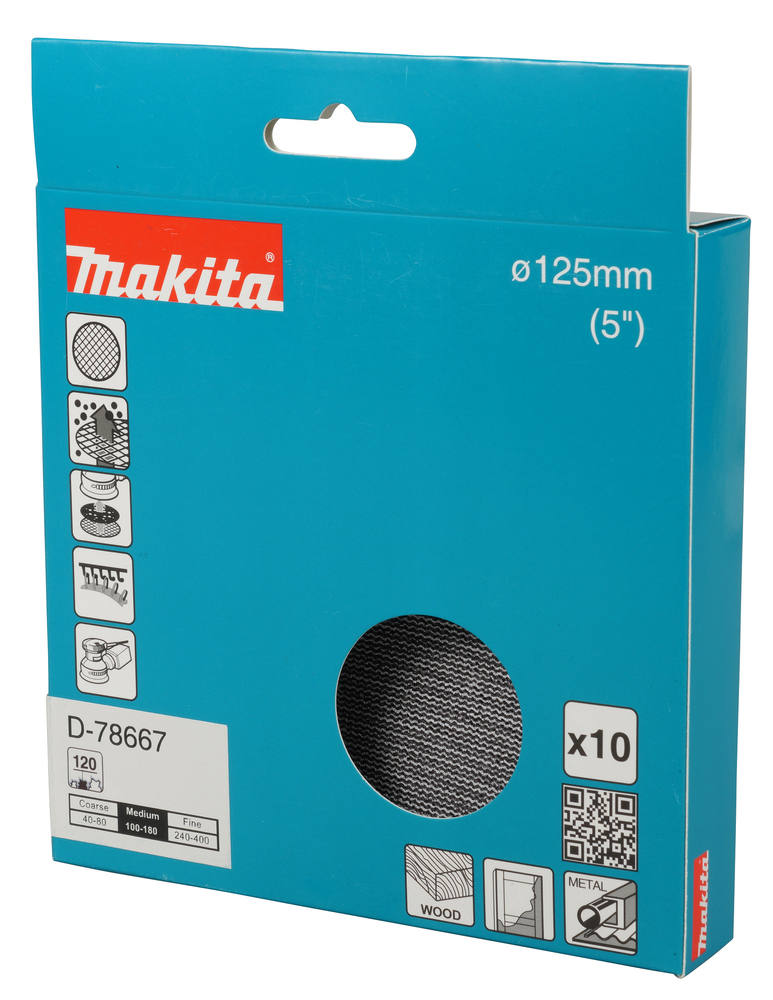 Võrklihvkettad Ø 125mm A120 (10tk.) – Makita