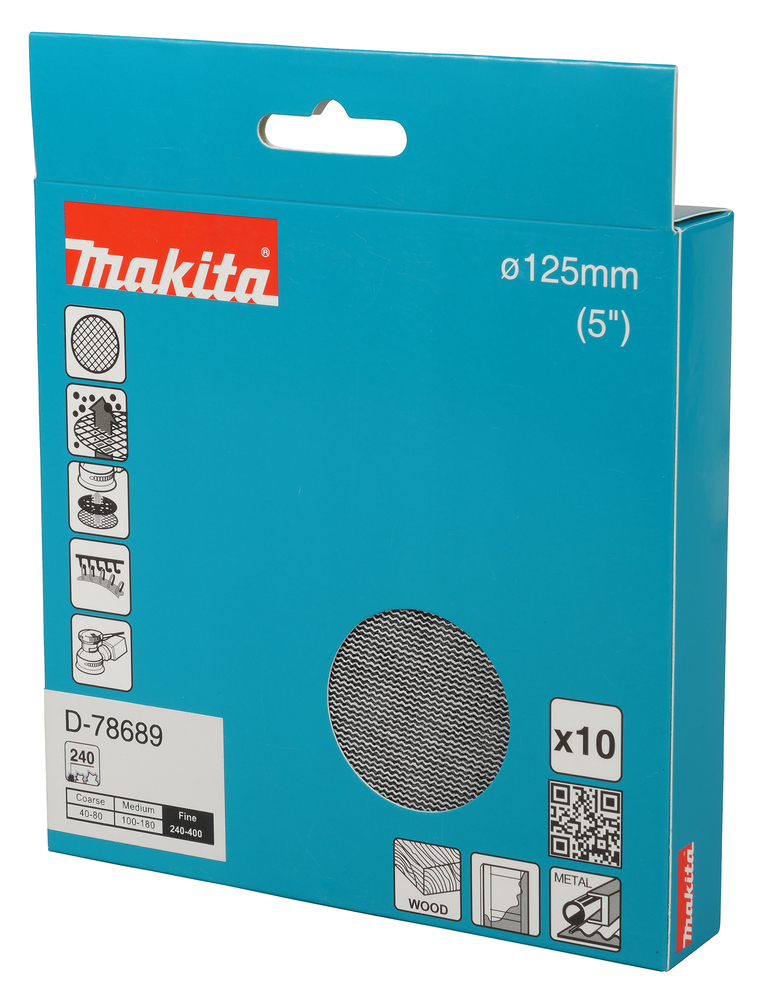 Võrklihvkettad Ø 125mm A240 (10tk.) – Makita