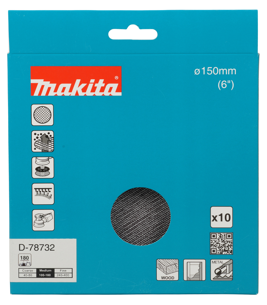 Võrklihvkettad Ø 150mm A180 (10tk.) – Makita