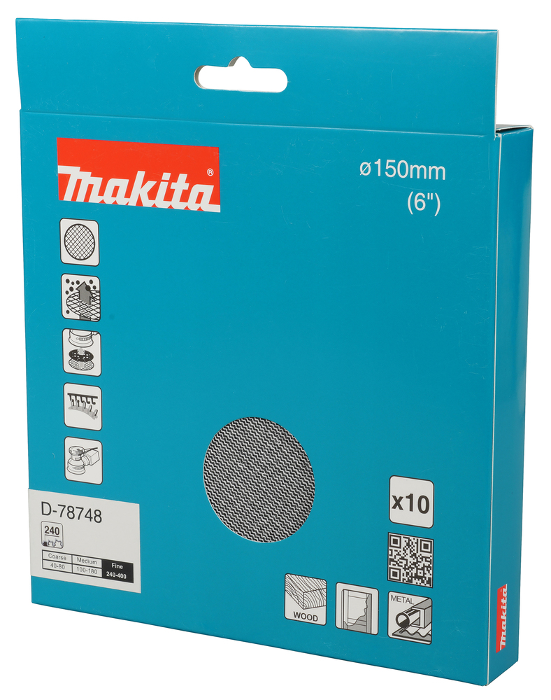Võrklihvkettad Ø 150mm A240 (10tk.) – Makita