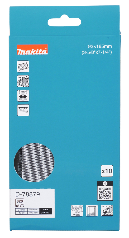 Võrklihvleht 93x185mm A320, (10tk.), BO007CG, – Makita