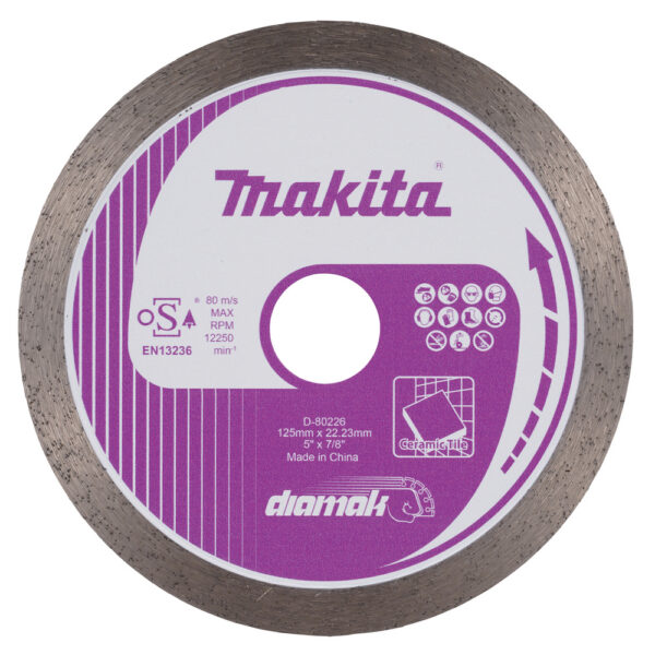 Teemantlõikeketas, ø125 mm, keraamilise plaadi lõikamiseks – Makita