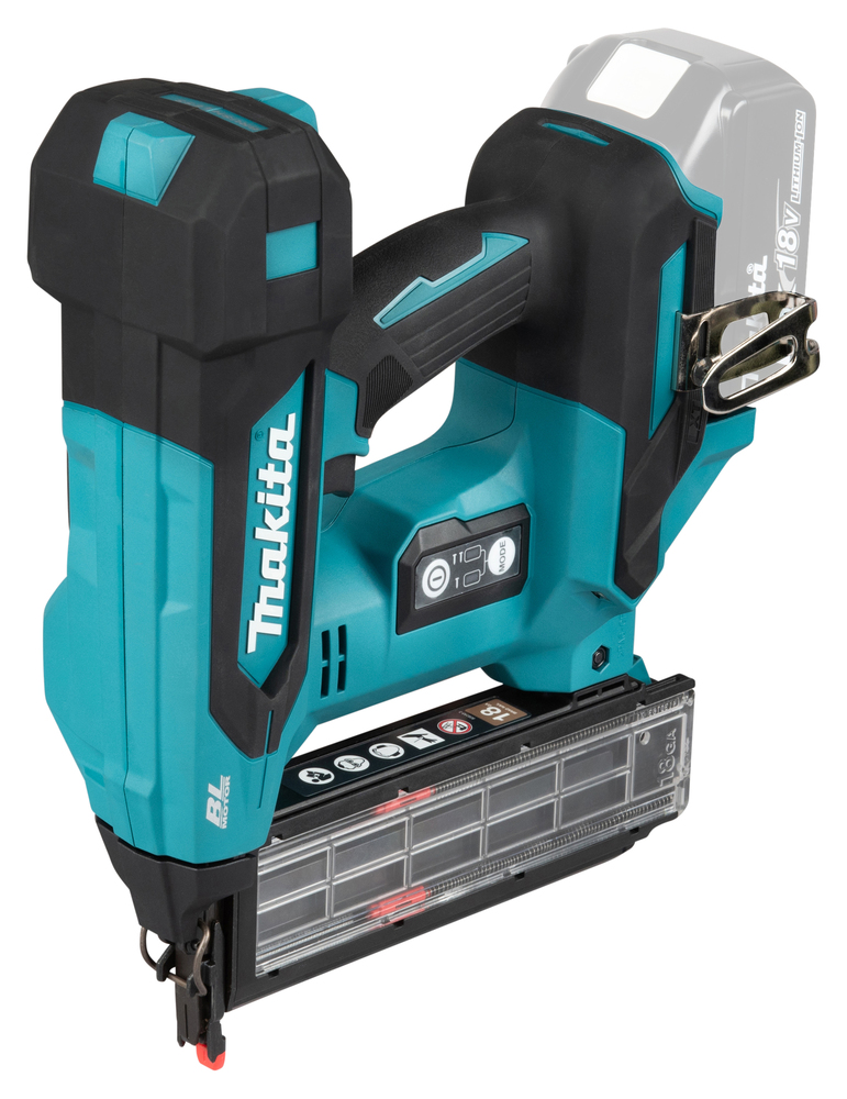 Akuliistunaelapüss LXT® 18V Li-Ion; harjavaba mootor, 18 GA; ( 1,2mm ) 15-50mm; MAKPACK, Ilma akude ja laadijata!, – Makita