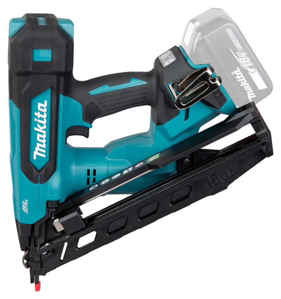 Akuliistunaelapüss LXT® 18V Li-Ion; 15 GA; ( 1,8mm ) 32-64mm; 34°, Ilma akude ja laadijata!, MAKPACK – Makita
