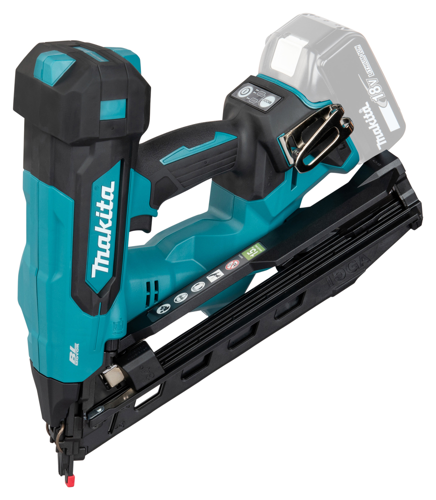Akuliistunaelapüss LXT® 18V Li-Ion; 15 GA; ( 1,8mm ) 32-64mm; 34°, Ilma akude ja laadijata!, MAKPACK – Makita