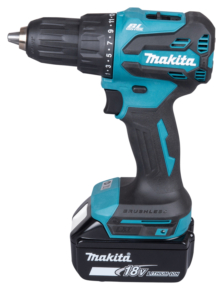 Löögiga akutrell 18V, Harjadeta mootor, 13mm, Max 65 Nm, 2x5,0Ah, DC18RC, Makpac2 – Makita
