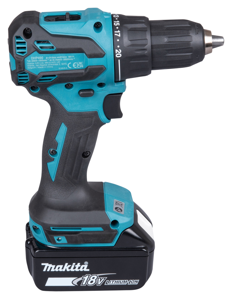 Löögiga akutrell 18V, Harjadeta mootor, 13mm, Max 65 Nm, 2x5,0Ah, DC18RC, Makpac2 – Makita