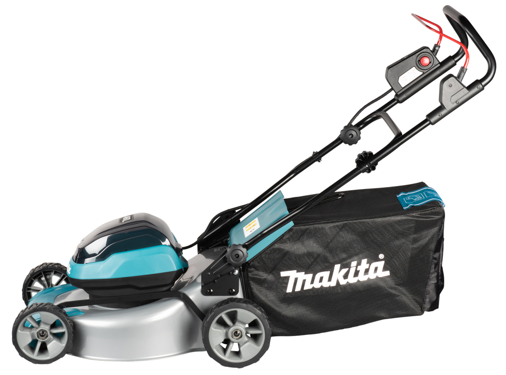Akumuruniiduk 2X18V, BL-mootor, 46cm, 3/1 (Niitmine, Kogumine, Multsimine) 22,4kg, Metallist korpus Ilma akude ja laadijata! – Makita