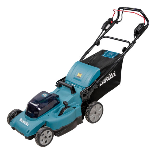 Akumuruniiduk 2X18V, 48cm, Edasiveoga, 4/1 (Niitmine, Kogumine, Multsimine/Tagant väljavise) 27,1kg, Plastikust korpus, Ilma akude ja laadijata! – Makita