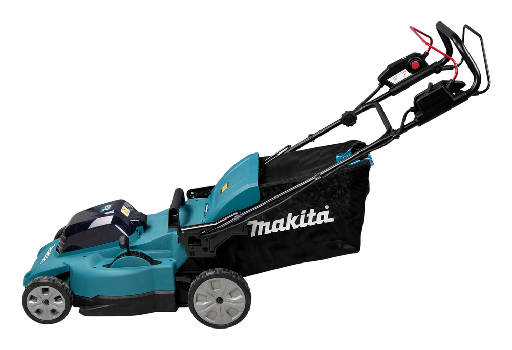 Akumuruniiduk 2X18V, 48cm, Edasiveoga, 4/1 (Niitmine, Kogumine, Multsimine/Tagant väljavise) 27,1kg, Plastikust korpus, Ilma akude ja laadijata! – Makita