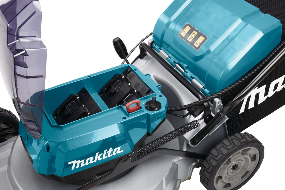 Akumuruniiduk 4X18V, BL-mootor, 53cm, Iseliikuv, 4/1 (Niitmine, Kogumine, Multsimine, Tagant väljavise) Alumiiniumist korpus, Ilma akude ja laadijata! – Makita