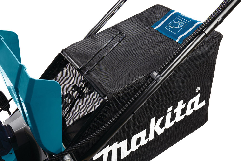 Akumuruniiduk 4X18V, BL-mootor, 53cm, Iseliikuv, 4/1 (Niitmine, Kogumine, Multsimine, Tagant väljavise) Alumiiniumist korpus, Ilma akude ja laadijata! – Makita