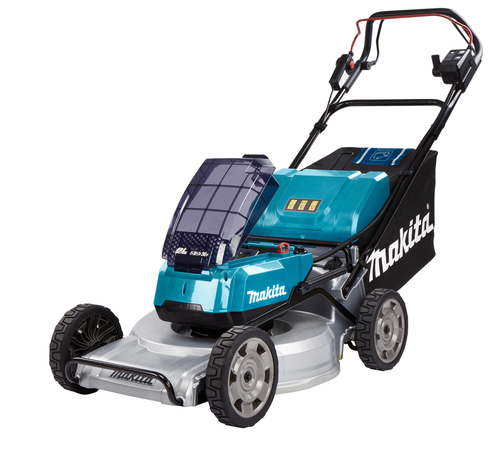 Akumuruniiduk 4X18V, BL-mootor, 53cm, Iseliikuv, 4/1 (Niitmine, Kogumine, Multsimine, Tagant väljavise) Alumiiniumist korpus, Ilma akude ja laadijata! – Makita