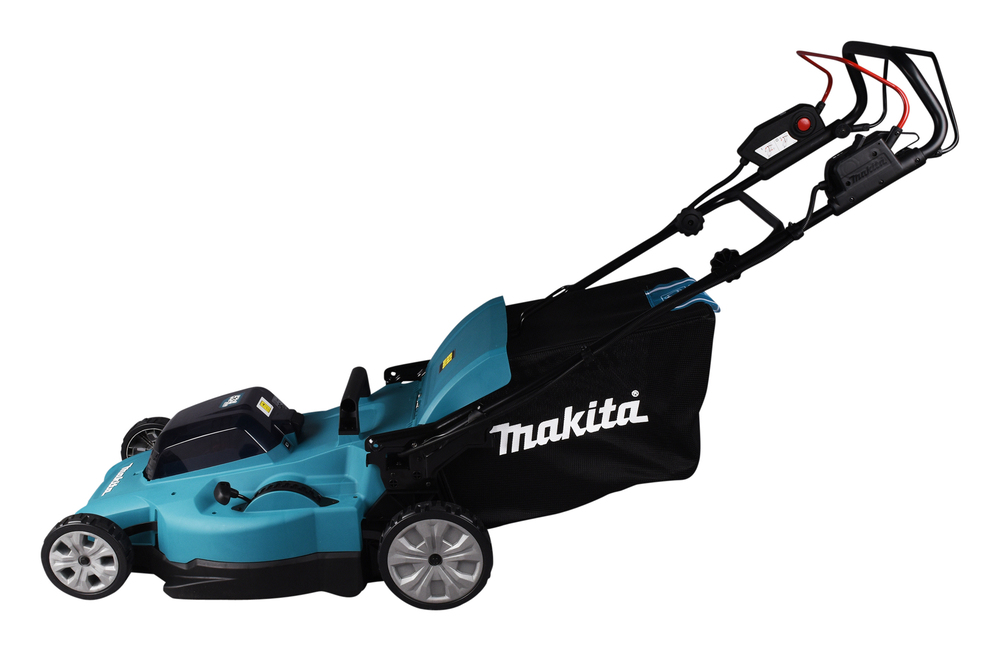 Akumuruniiduk 2X18V, 53cm, Edasiveoga, 4/1 (Niitmine, Kogumine, Multsimine/Tagant väljavise) 27,9kg, Plastikust korpus, Ilma akude ja laadijata! – Makita