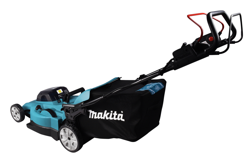 Akumuruniiduk 2X18V, 53cm, Edasiveoga, 4/1 (Niitmine, Kogumine, Multsimine/Tagant väljavise) 27,9kg, Plastikust korpus, Ilma akude ja laadijata! – Makita