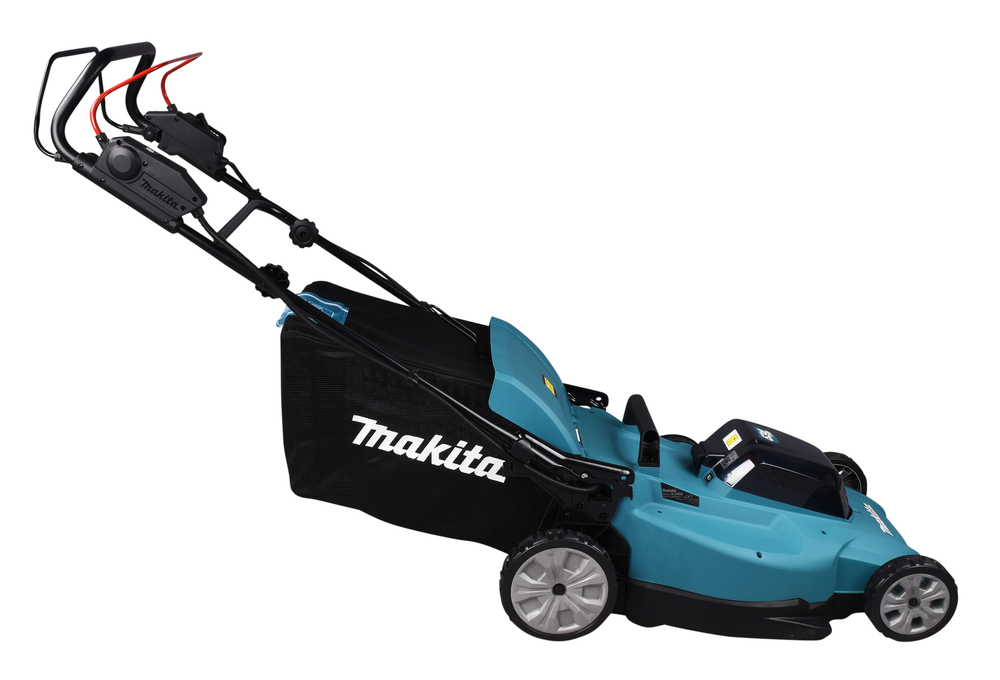 Akumuruniiduk 2X18V, 53cm, Edasiveoga, 4/1 (Niitmine, Kogumine, Multsimine/Tagant väljavise) 27,9kg, Plastikust korpus, Ilma akude ja laadijata! – Makita