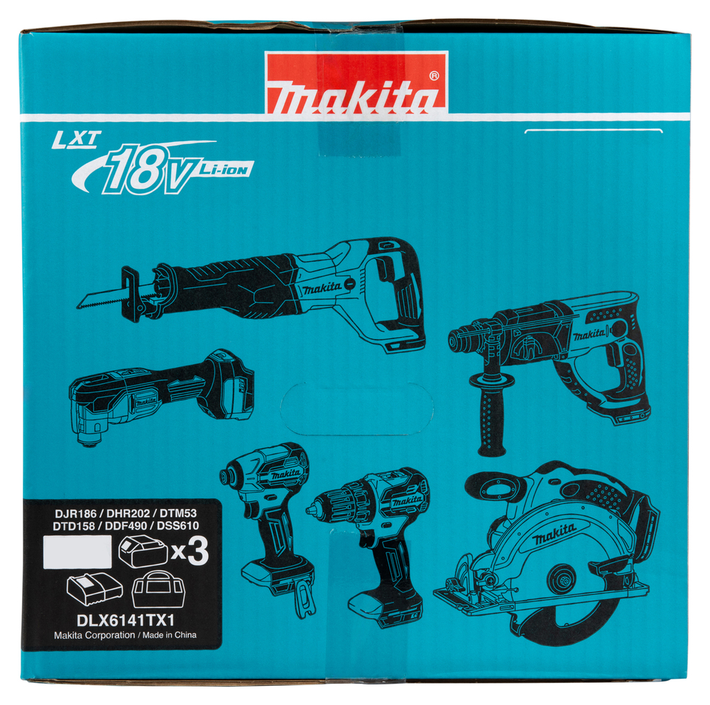 Akutööriistade komplekt LXT 18V 3x5,0ah Li-ion (DDF490, DHR202, DJR186, DSS610, DTM53, DTD158+BAG) – Makita