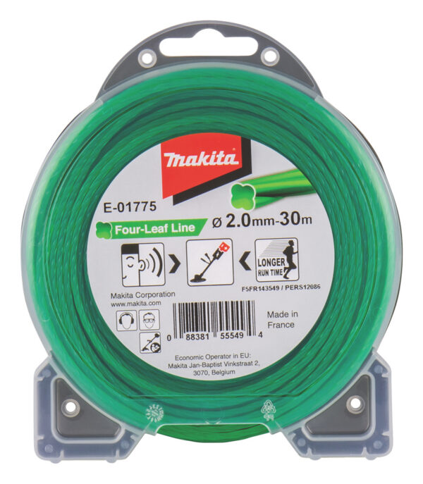 Trimmerijõhv 2,0MM X 30M; ristikheina kujulise lõikepinnaga – Makita