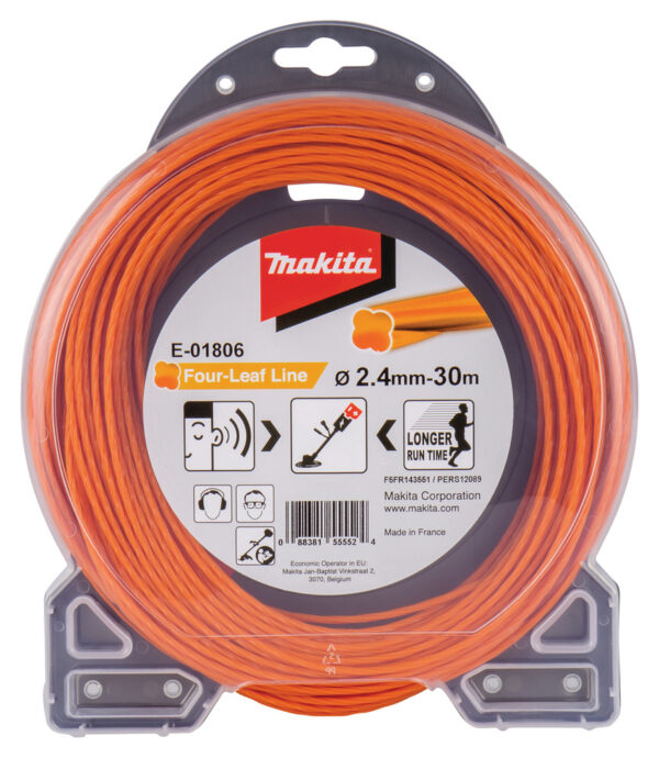 Trimmerijõhv 2,4MM X 30M; ristikheina kujulise lõikepinnaga – Makita