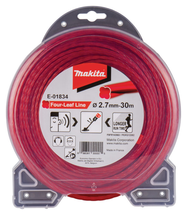 Trimmerijõhv 2,7MM X 30M; ristikheina kujulise lõikepinnaga – Makita