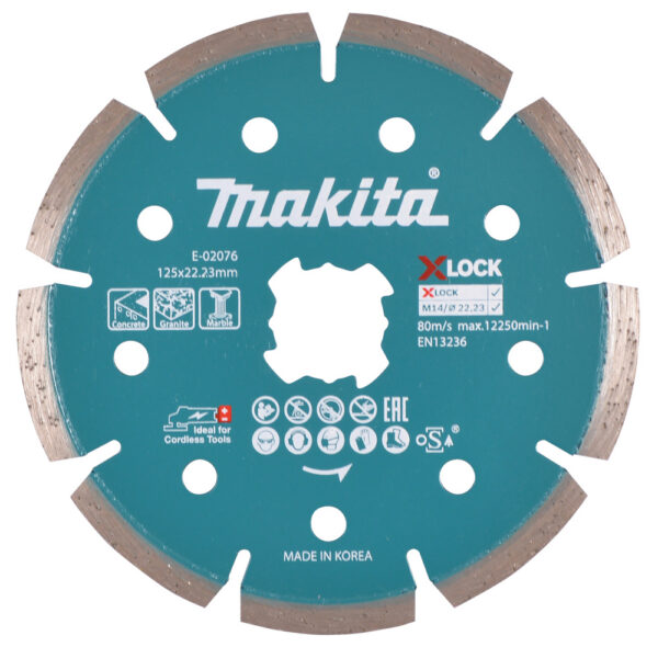 Teemantketas 125mm segment./ kuiv X-LOCK – Makita