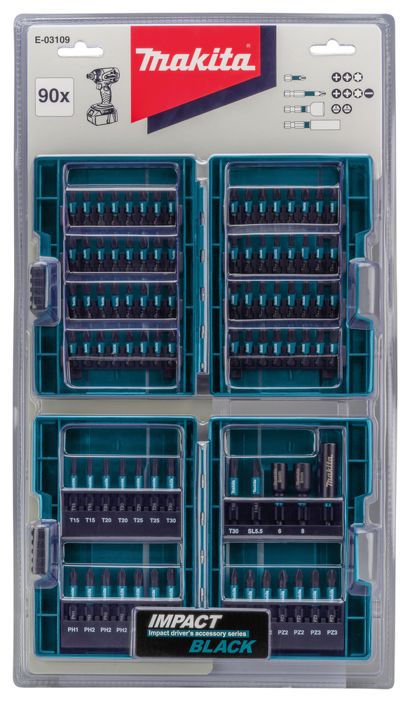 IMPACT BLACK 90-osaline otsakute komplekt – Makita