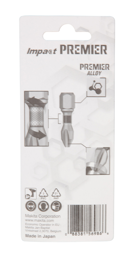Torsion kruvikeeraja otsakud (C-form), T10-25mm, 2tk. Impact Premier – Makita