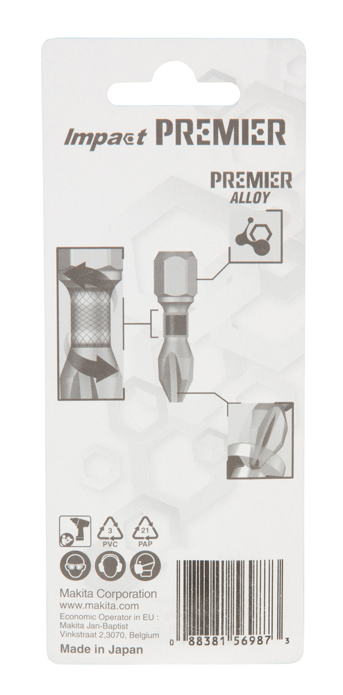 Torsion kruvikeeraja otsakud (C-form), T15-25mm, 2tk. Impact Premier – Makita