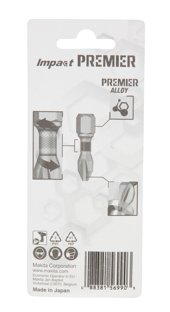 Torsion kruvikeeraja otsakud (C-form), T30-25mm, 2tk. Impact Premier – Makita