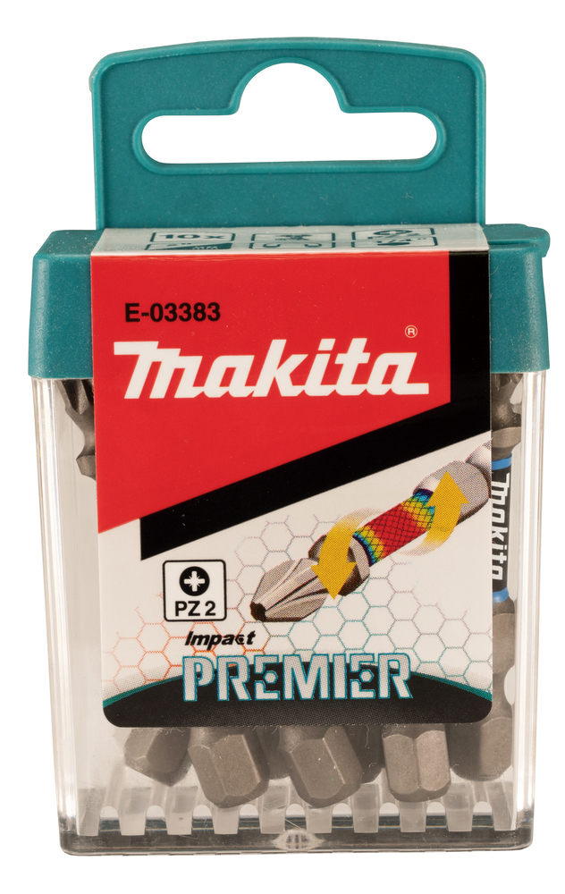 Torsion kruvikeeraja otsakud (E-form), PZ2-50mm, 10tk. Impact Premier – Makita