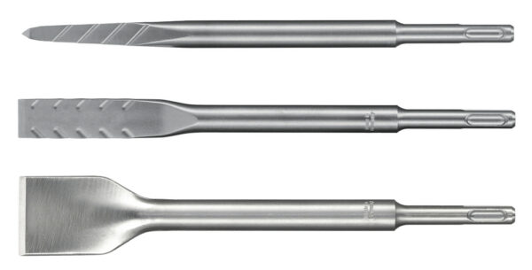 SDS-PLUS PREMIUM kml. piigi, meislite (1xPIIK 250mm; 1xMEISEL 20x250mm; 1xMEISEL 40x250mm) – Makita