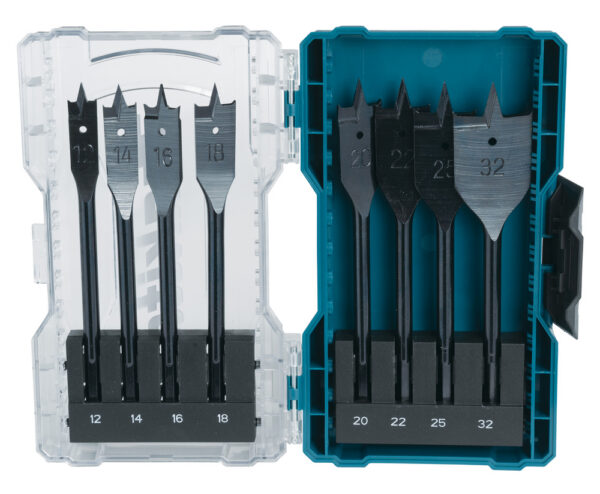8 - osaline puidu puuride komplekt 12-32MM, (12, 14, 16, 18, 20, 22, 25, 32mm) – Makita