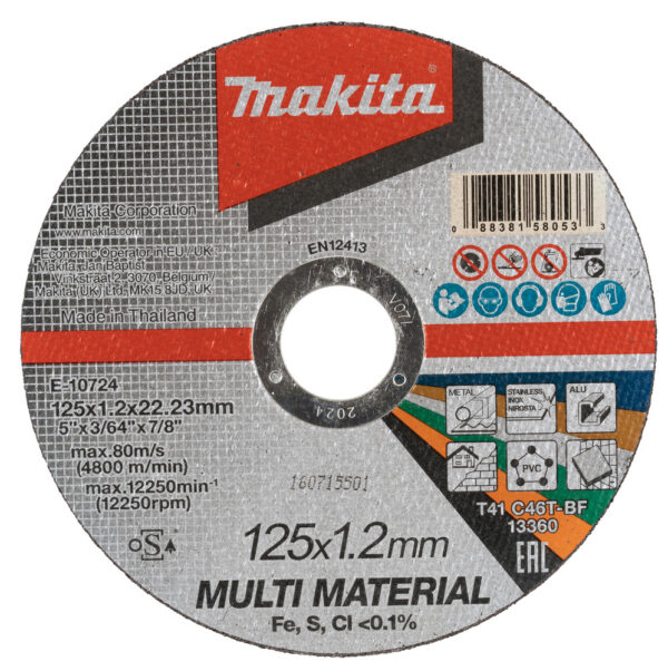 Lõikeketas 125X1,2x22.23mm, C46T, multi material – Makita