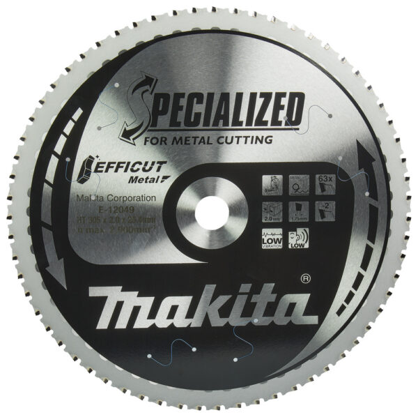 T.C.T saeketas metalli lõikamiseks 305x2 x 25.4mm 63T EFFICUT METAL – Makita