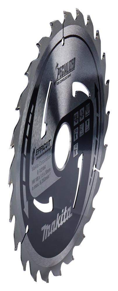 T.C.T hammastega saeketas Komposiit materjalile, 185X1.5X30mm 15° T24 EFFICUT – Makita