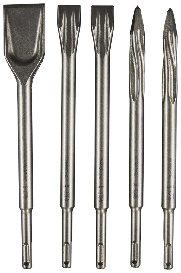 SDS-PLUS kml. piigi, meislite (2xPIIK 250mm; 2xMEISEL 20x250mm; 1xMEISEL 40x250mm) – Makita