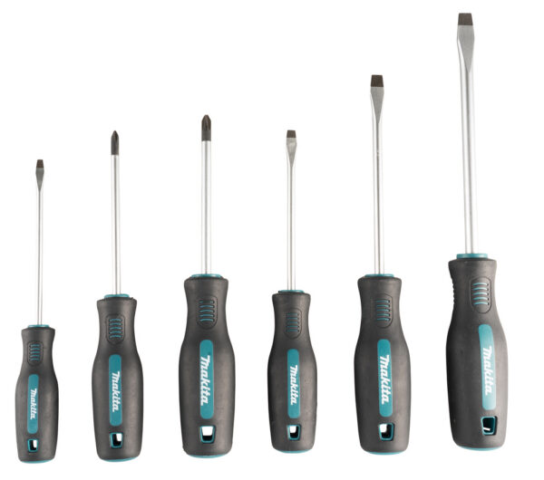 Kruvikeeraja 6tk komplektis, PH1x100, PH2x100, SL4.0x100, SL5.5x100, SL6.5x125, SL8.0x150 – Makita