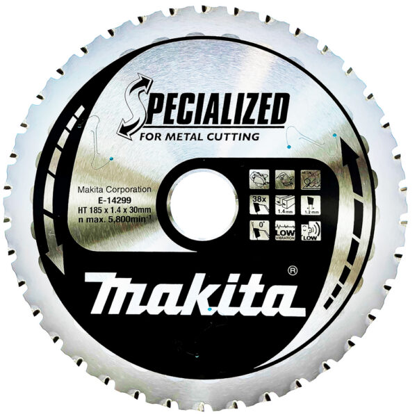 TCT saeketas paksu metalli lõikamiseks 185X1,4x30 mm, 38T, SPECIALIZED – Makita