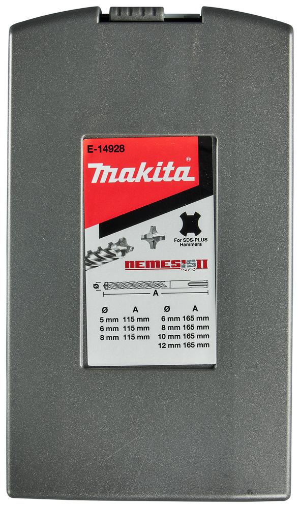 SDS-PLUS puuride , 7 kmpl. ( 5x115, 6x115,6x165, 8x115, 8x165 10x165,12x160mm) NEMESIS 2 – Makita