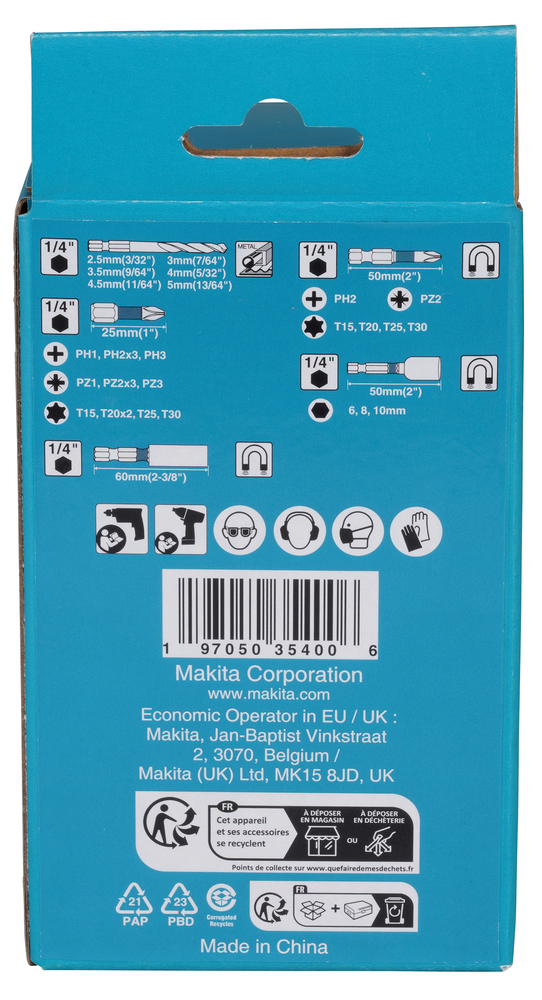Otsakute komplekt XGT akukujulises karbis, Impact Black, 31 osaline – Makita