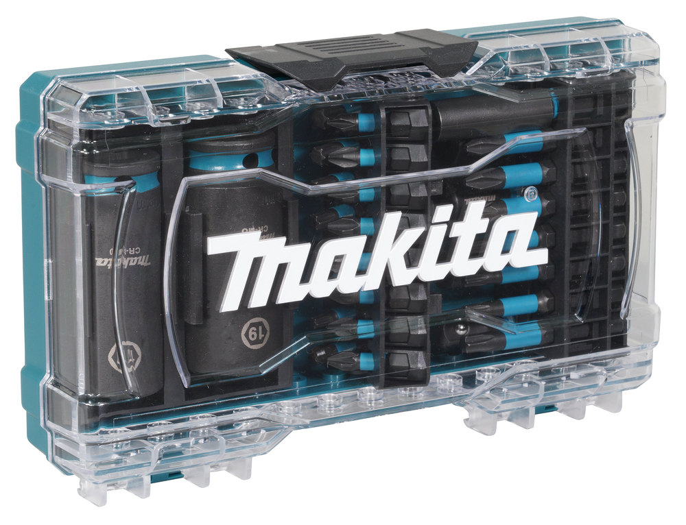 Kruvikeeraja otsaku komplekt Impact Black, läbipaistvas karbis (30 tk) – Makita