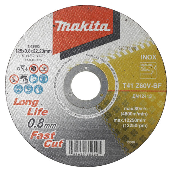 Lõikeketas 125x0,8mm,Z60V-BF, RST/ metall 12tk/pk – Makita