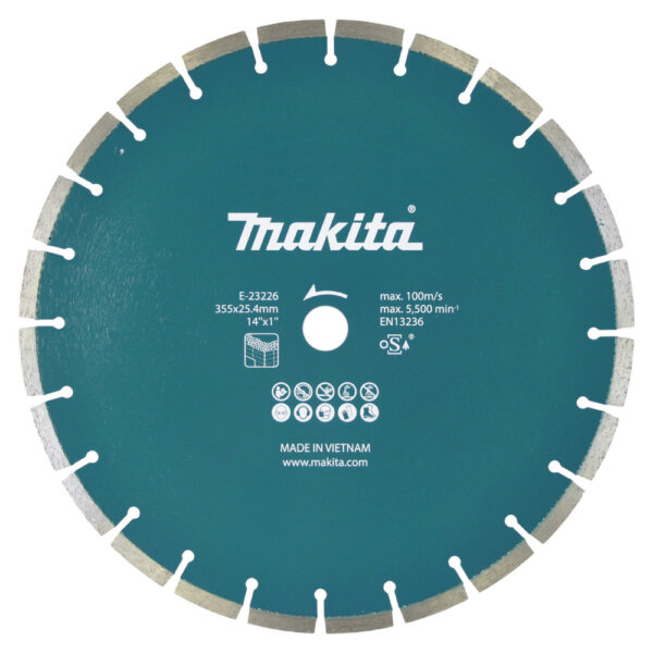 Teemantketas betooni lõikamiseks (märg/kuiv lõikus) 355mm – Makita