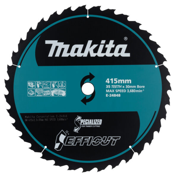 T.C.T hammastega saeketas puidu lõikamiseks 415X2,3x30mm 23° T35 EFFICUT – Makita