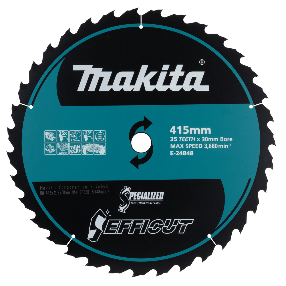 T.C.T hammastega saeketas puidu lõikamiseks 415X2,3x30mm 23° T35 EFFICUT – Makita
