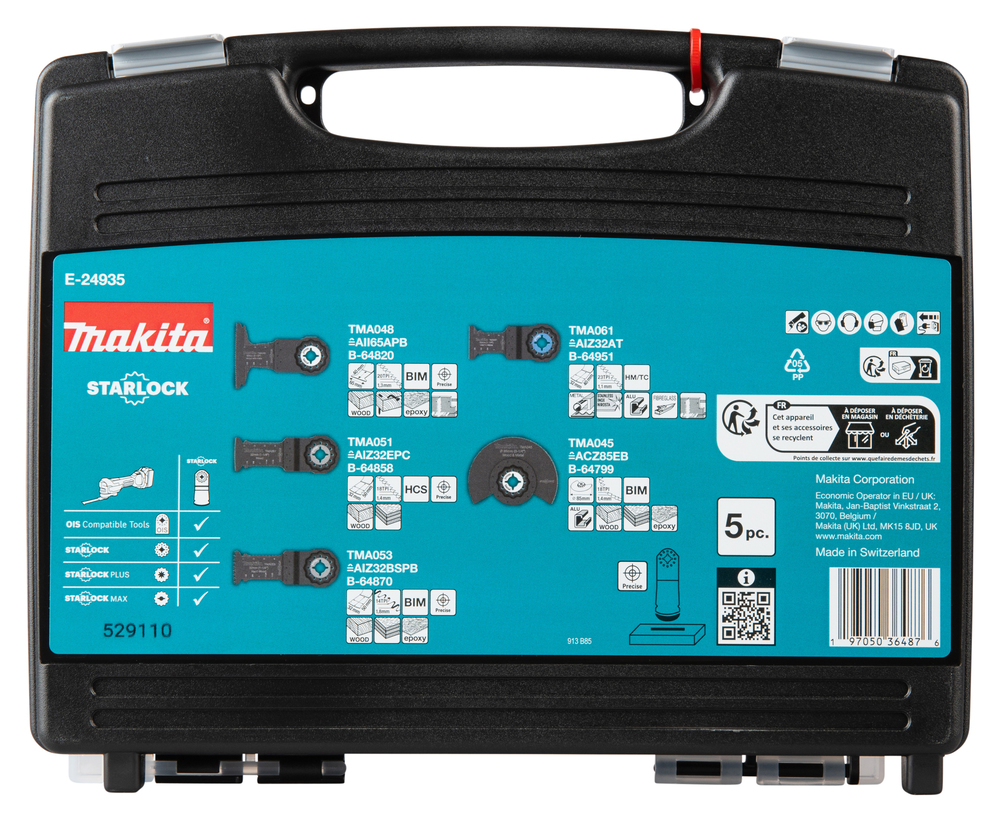 Multitööriista terade komplekt STARLOCK kinnitusega, 5 tk – Makita