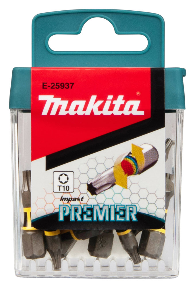 Torsion otsakud C-tüüp Impact PREMIER T10x25mm 15tk. – Makita