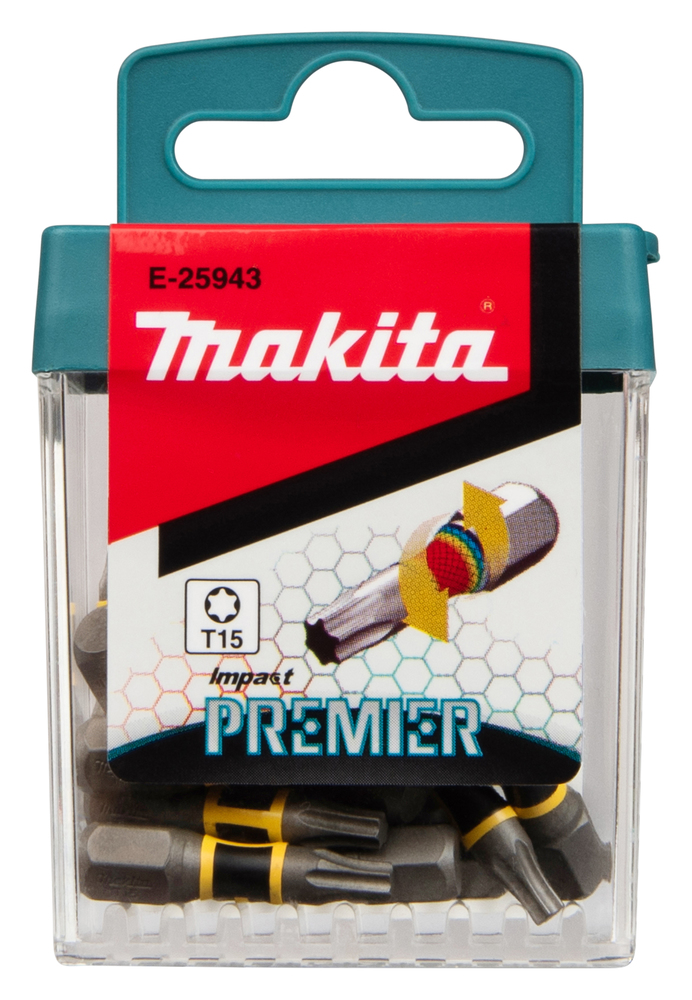 Torsion otsakud C-tüüp Impact PREMIER T15x25mm 15tk. – Makita