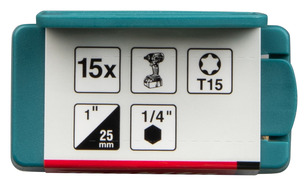 Torsion otsakud C-tüüp Impact PREMIER T15x25mm 15tk. – Makita