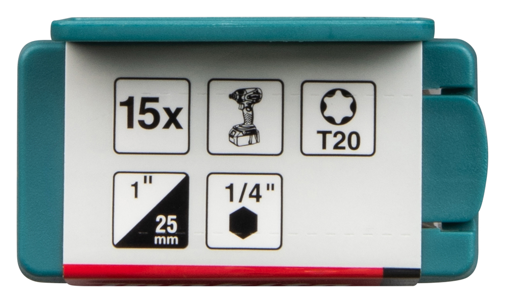 Torsion otsakud C-tüüp Impact PREMIER T20x25mm 15tk. – Makita